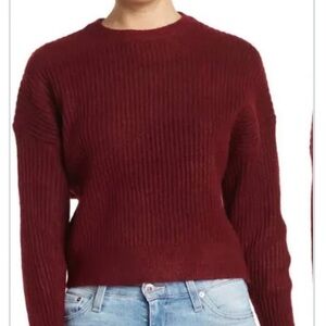 Elodie ribbed crew neck sweater. NWT. M